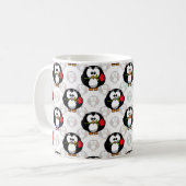 Niedliches Pinguinoberflächen-Muster drucken Kaffeetasse (Vorderseite Links)