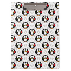 Niedliches Pinguinoberflächen-Muster drucken Klemmbrett