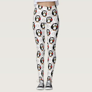 Niedliches Pinguinoberflächen-Muster drucken Leggings