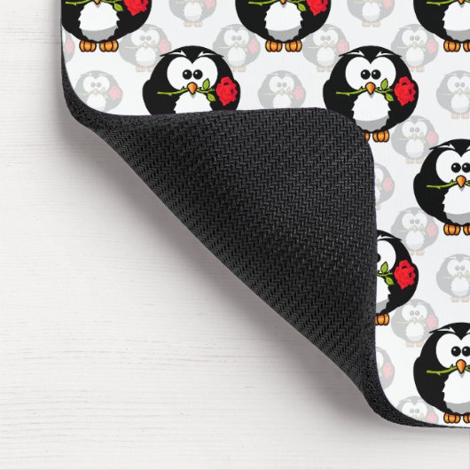 Niedliches Pinguinoberflächen-Muster drucken Mousepad (Ecke)