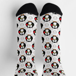 Niedliches Pinguinoberflächen-Muster drucken Socken