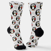 Niedliches Pinguinoberflächen-Muster drucken Socken (Gewinkelt)