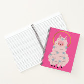 Niedliches Pink Alpaca Notebook Notizblock (Innenseite)