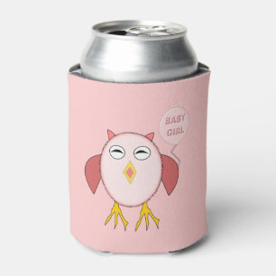 Niedliches Pink-Baby-Girl-Owl kann sich abkühlen Dosenkühler