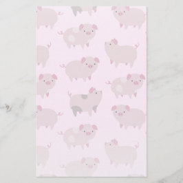 Niedliches Pink Baby Pantoletten Muster & Dots Briefpapier