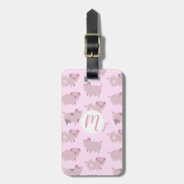 Niedliches Pink Baby Pantoletten Muster & Dots Gepäckanhänger
