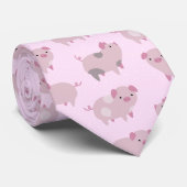 Niedliches Pink Baby Pantoletten Muster & Dots Krawatte (Gerollt)