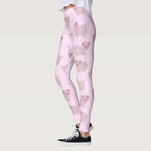 Niedliches Pink Baby Pantoletten Muster & Dots Leggings (Links)