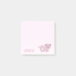 Niedliches Pink Baby Pantoletten Muster & Dots Post-it Klebezettel