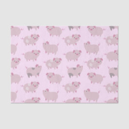 Niedliches Pink Baby Pantoletten Muster & Dots Seidenpapier