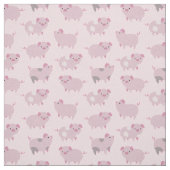 Niedliches Pink Baby Pantoletten Muster & Dots Stoff (Muster)