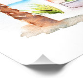 Niedliches Pink Beach House Poster (Ecke)