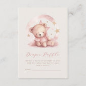 Niedliches Pink Bear Baby Duschkabine Windelwanne Begleitkarte (Vorderseite)