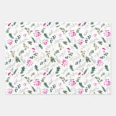 Niedliches Pink Berries-Geschenk Geschenkpapier Set (Vorderseite)