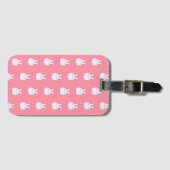Niedliches Pink Bunnies-Muster Gepäckanhänger (Vorderseite (Horizontal))