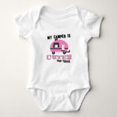 Niedliches Pink Camper Baby Shirt (Vorderseite)