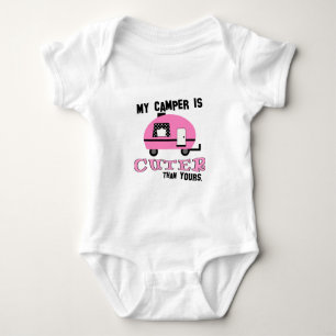 Niedliches Pink Camper Baby Shirt