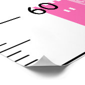 Niedliches Pink Castle Growth Chart Poster (Ecke)