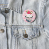 Niedliches Pink Cupcake Button Button für sie (Beispiel)