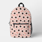 Niedliches Pink Daisy Blume Muster Bedruckter Rucksack (Vorderseite)