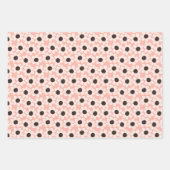 Niedliches Pink Daisy Blume Muster Geschenkpapier Set (Vorderseite)