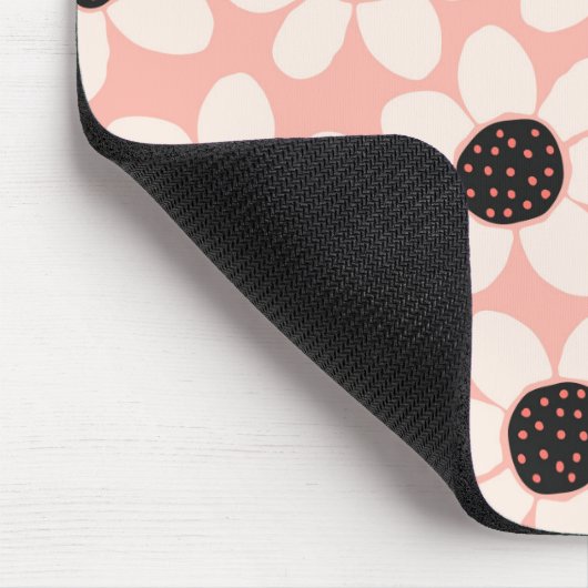 Niedliches Pink Daisy Blume Muster Mousepad (Ecke)