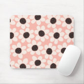 Niedliches Pink Daisy Blume Muster Mousepad (Mit Mouse)