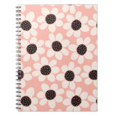 Niedliches Pink Daisy Blume Muster Notizblock (Vorderseite)