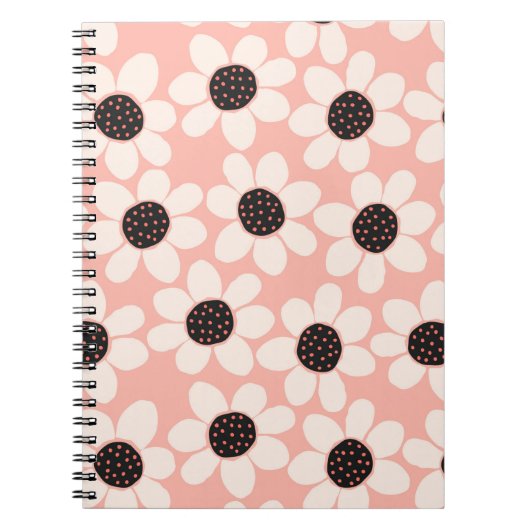 Niedliches Pink Daisy Blume Muster Notizblock (Vorderseite)