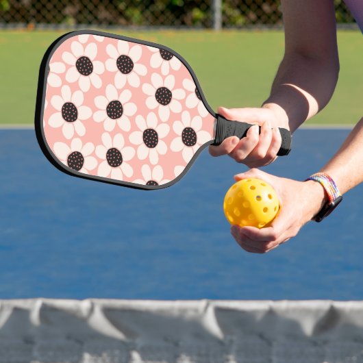 Niedliches Pink Daisy Blume Muster Pickleball Schläger (InSitu)