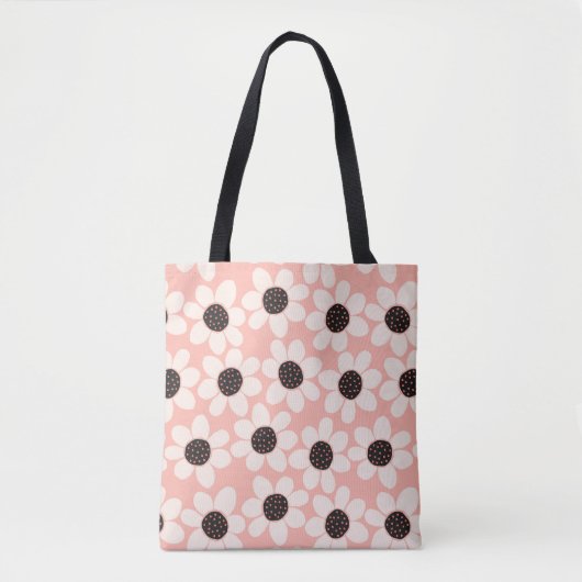 Niedliches Pink Daisy Blume Muster Tasche (Vorderseite)