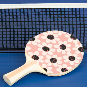 Niedliches Pink Daisy Blume Muster Tischtennis Schläger