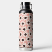 Niedliches Pink Daisy Blume Muster Trinkflasche (Rückseite)