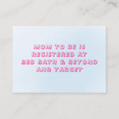 Niedliches Pink Dragon Baby Visitenkarte (Rückseite)