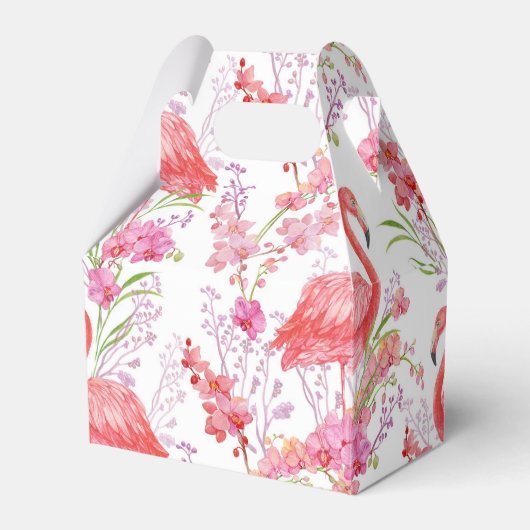 Niedliches Pink Flamingo Muster Strand Party Box Geschenkschachtel (Vorderseite)