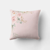 Niedliches Pink Floral Bunny Rabbit Baby Girl Kind Kissen (Rückseite)