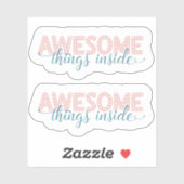 Niedliches Pink für kleine Unternehmen Danke-Aufkl Aufkleber (Blatt)