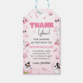 Niedliches Pink Ghost Halloween 1. Geburtstag Geschenkanhänger (Vorderseite)