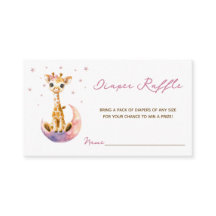 Niedliches Pink Girl Babydusche Giraffe Diaper Raf