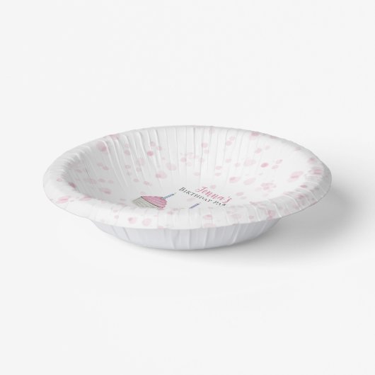 Niedliches Pink Giro Cupcakes Pappteller (Gewinkelt)