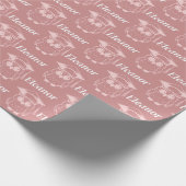 Niedliches Pink Grad Owl Muster Geschenkpapier (Ecke)