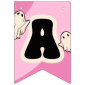 Niedliches Pink Happy Halloween Party Wimpelkette (Zweite Fahne)
