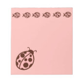 Niedliches PInk Ladybugs Notepad Notizblock (Vorderseite)