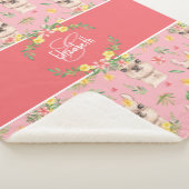 Niedliches Pink Lama Muster für kleine Mädchen Sherpadecke (3/4)