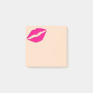 Niedliches Pink-Lippenstift-Kissenpapier Post-it Klebezettel