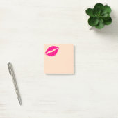Niedliches Pink-Lippenstift-Kissenpapier Post-it Klebezettel (Büro)