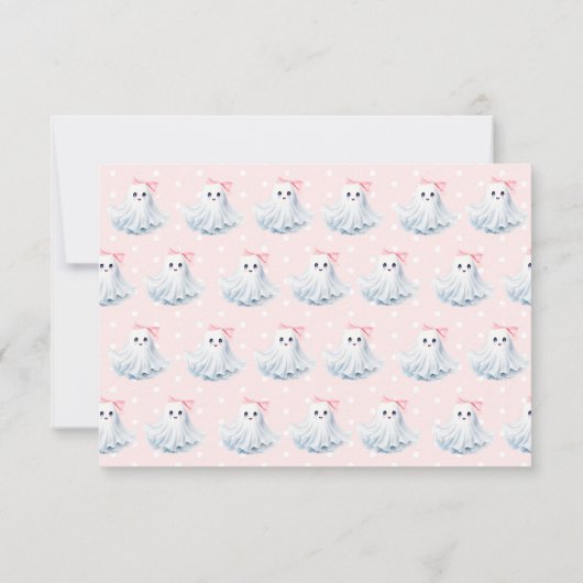 Niedliches Pink Little Boo Book for Baby Girl Dusc RSVP Karte (Rückseite)