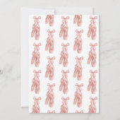 Niedliches Pink-Mädchen Geburtstagsballett Party Einladung (Rückseite)