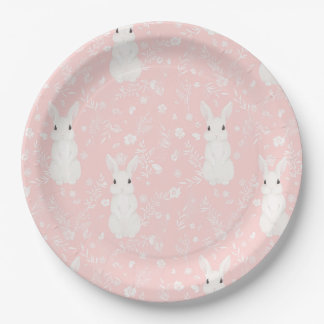 Niedliches Pink-Mädchen Pappteller