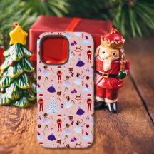 Niedliches Pink Nutcracker Weihnachtsmuster